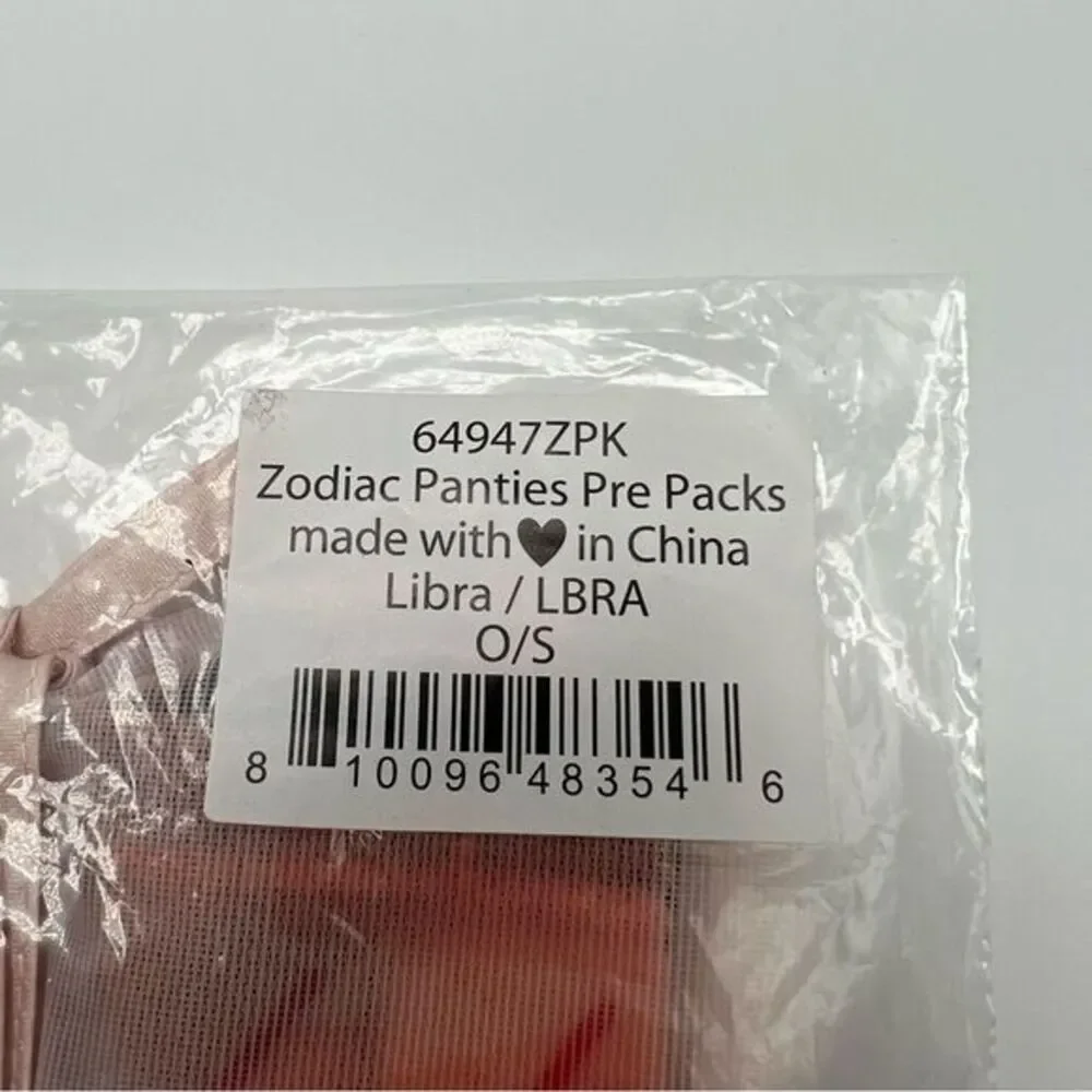 We Are Hah Zodiac Thongs Panties Pre Packs Libra Set of 3 NWT